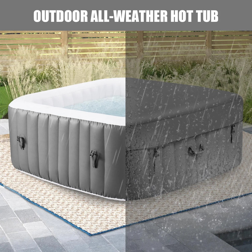 Inflatable Hot Tub with Lockable Cover A547