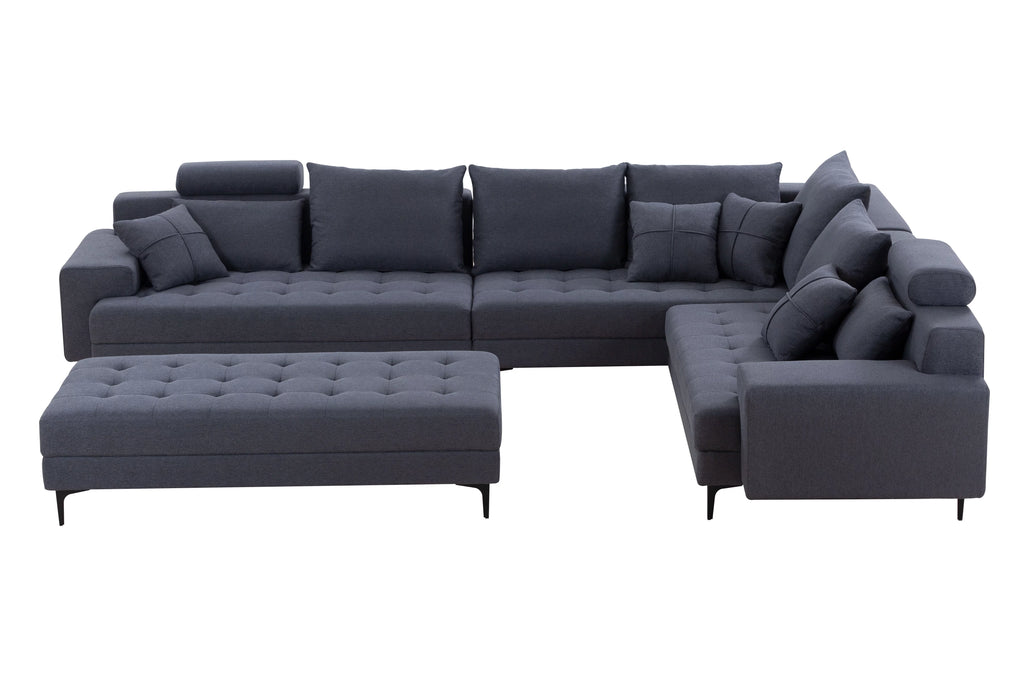 Oversized U Shaped Modular Sectional Sofa with Storage Ottoman M183821