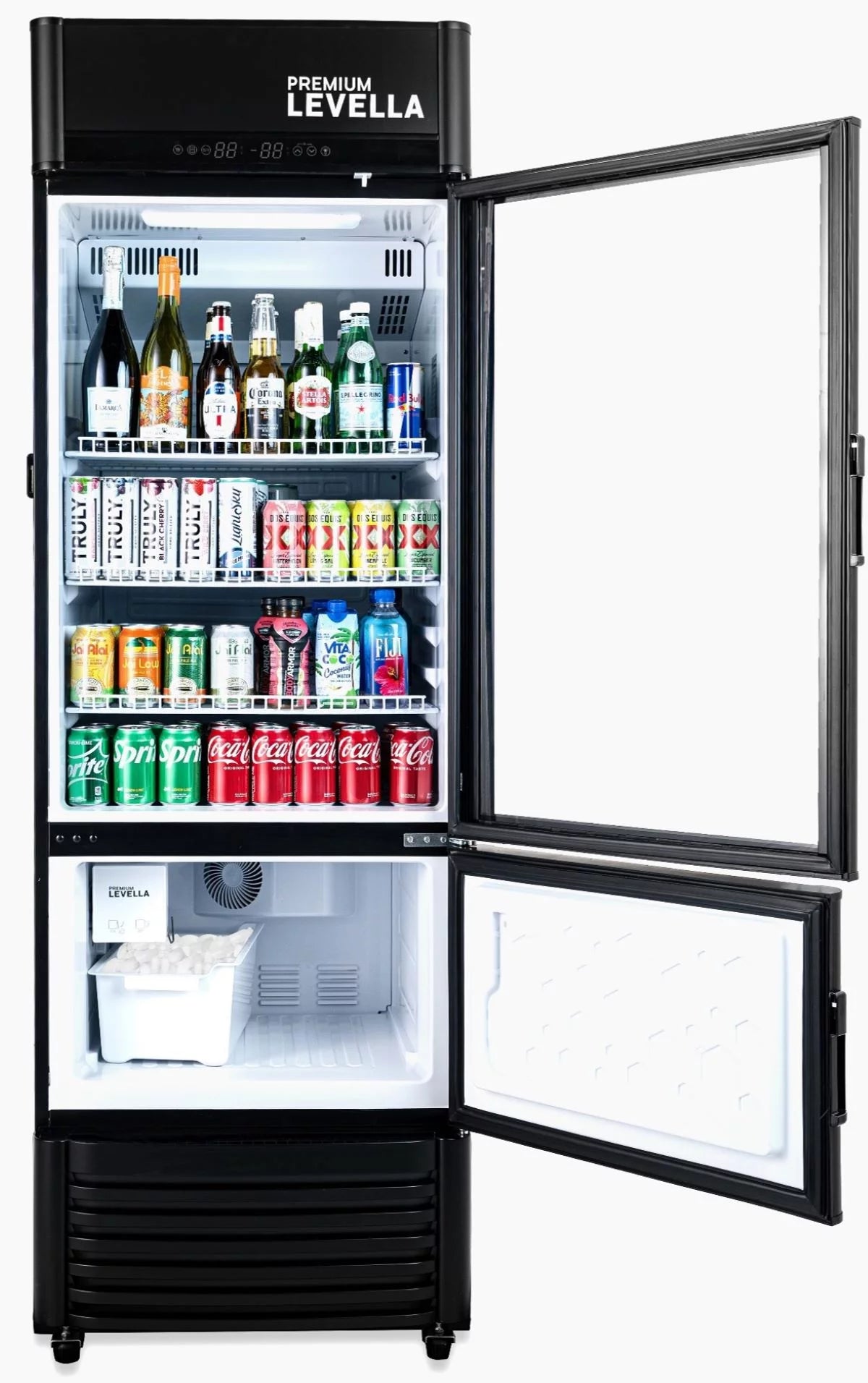 Commercial Display Refrigerator Single Glass Door 9.0 cu ft Black M580