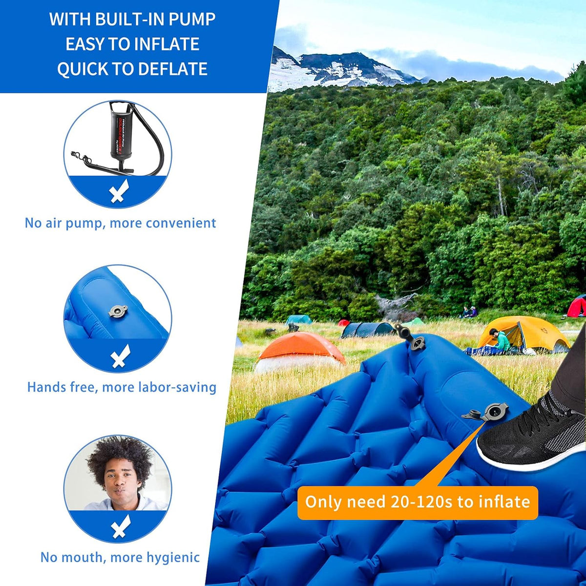 Ultralight Inflatable Camping Sleeping Pad Y6825