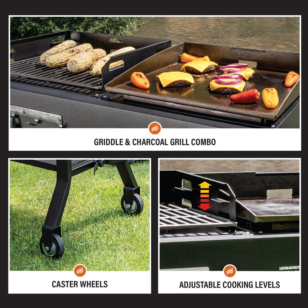 Propane Griddle and Charcoal Grill Combo D8917
