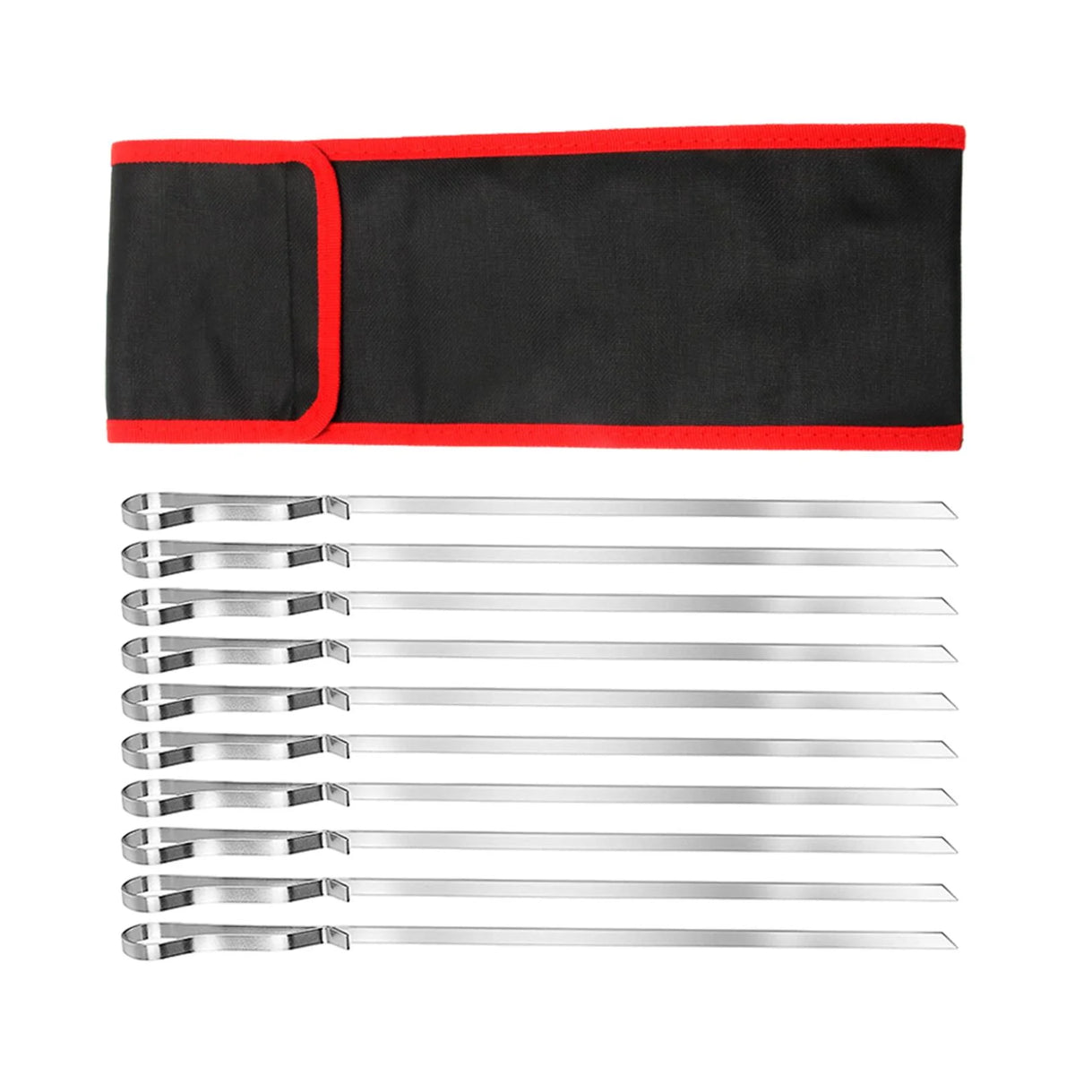 10 Pieces Barbecue Skewer Fork with Cloth Bag P72048