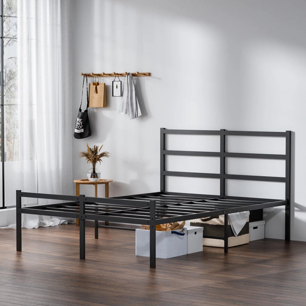 Full Size Metal Platform Bed Frame with Headboard P6399