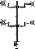 Quad Monitor Desk Stand with 4 Articulating Arms N8509