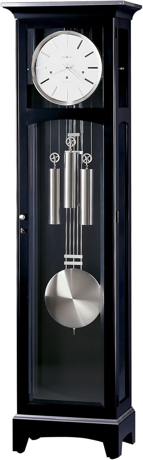 Black Satin Finish Floor Clock A200201