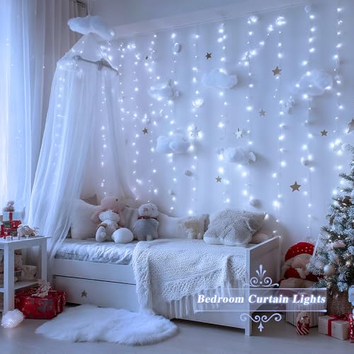 200 LED Warm White Christmas Curtain Lights U89666