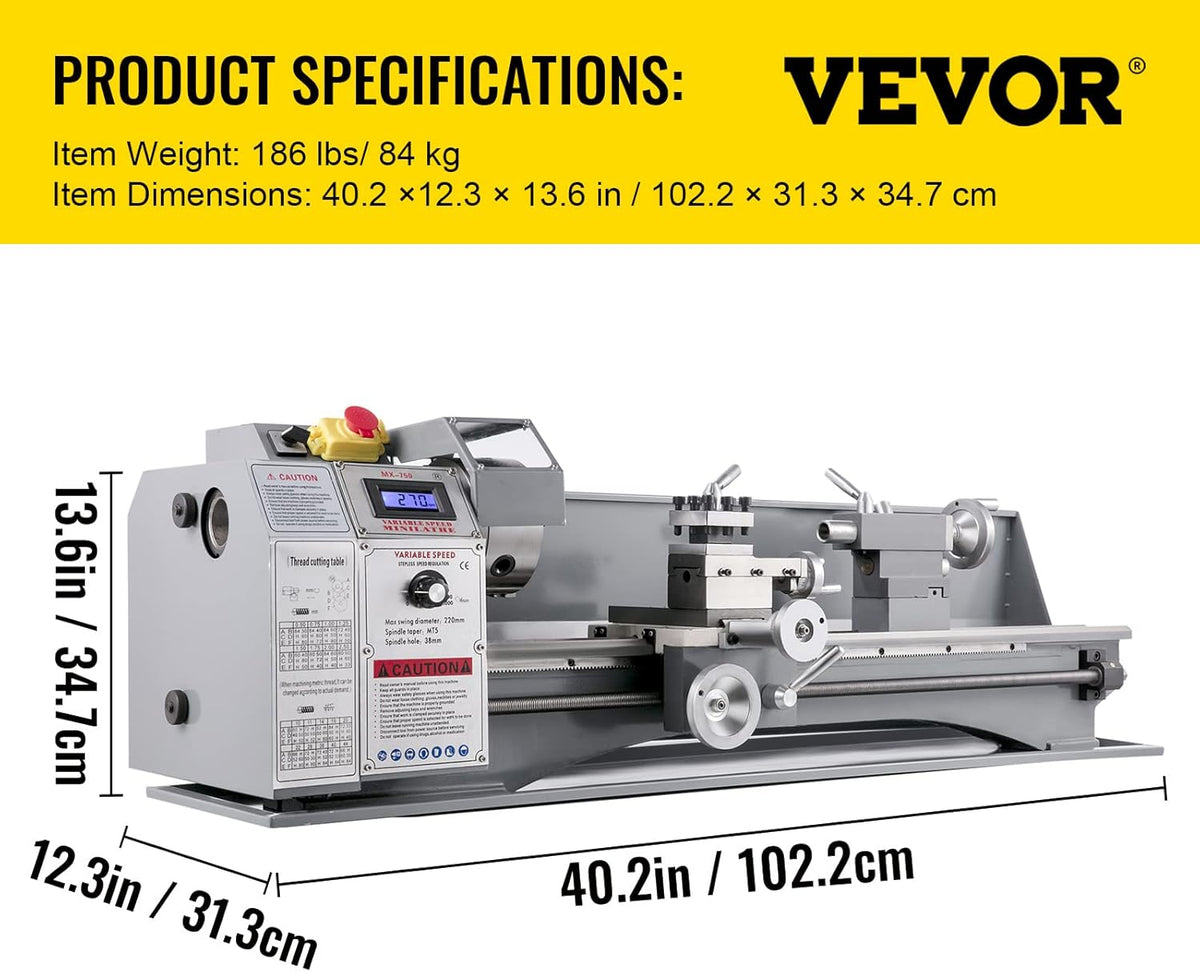 8.7 x 29.5 Inch 750W Metal Lathe C632