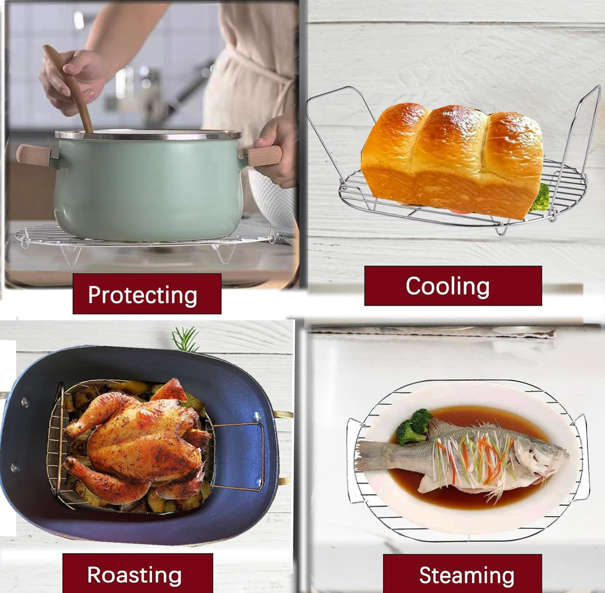Chrome Pack of 2 Steam and Roast Rack J94362