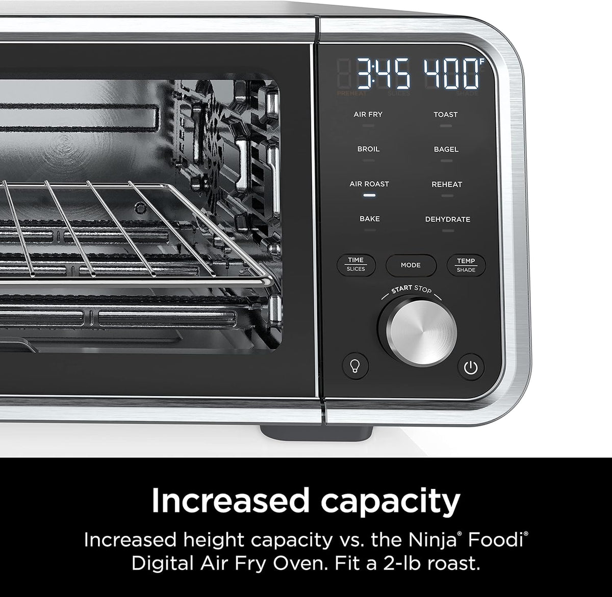 8-in-1 Digital Air Fry Oven with Air Fry Basket, Wire Rack & Crumb Tray, Silver H162