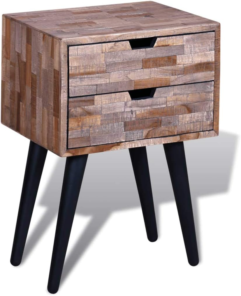 Side Cabinet with 2 Drawers Reclaimed Teak Wood V47403