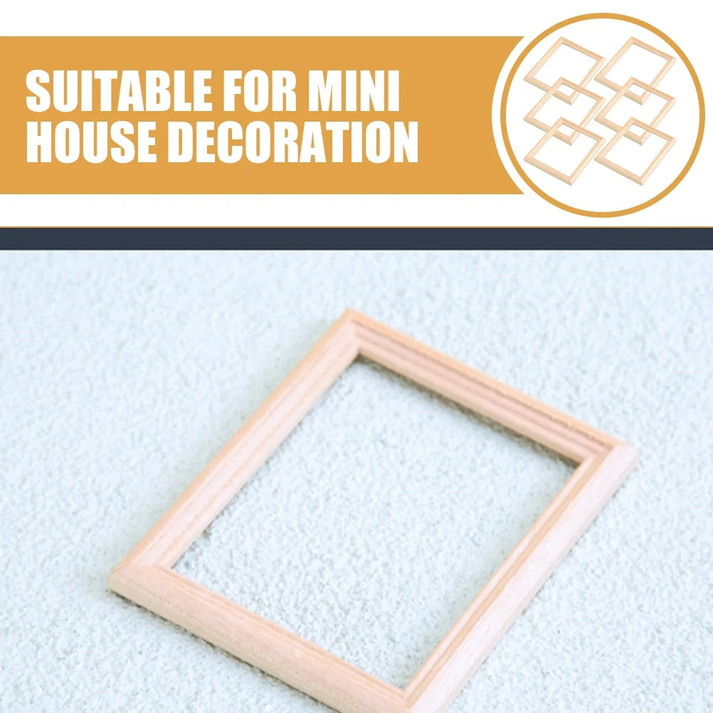 6 Pcs Wood Dollhouse Furniture Kit D3012