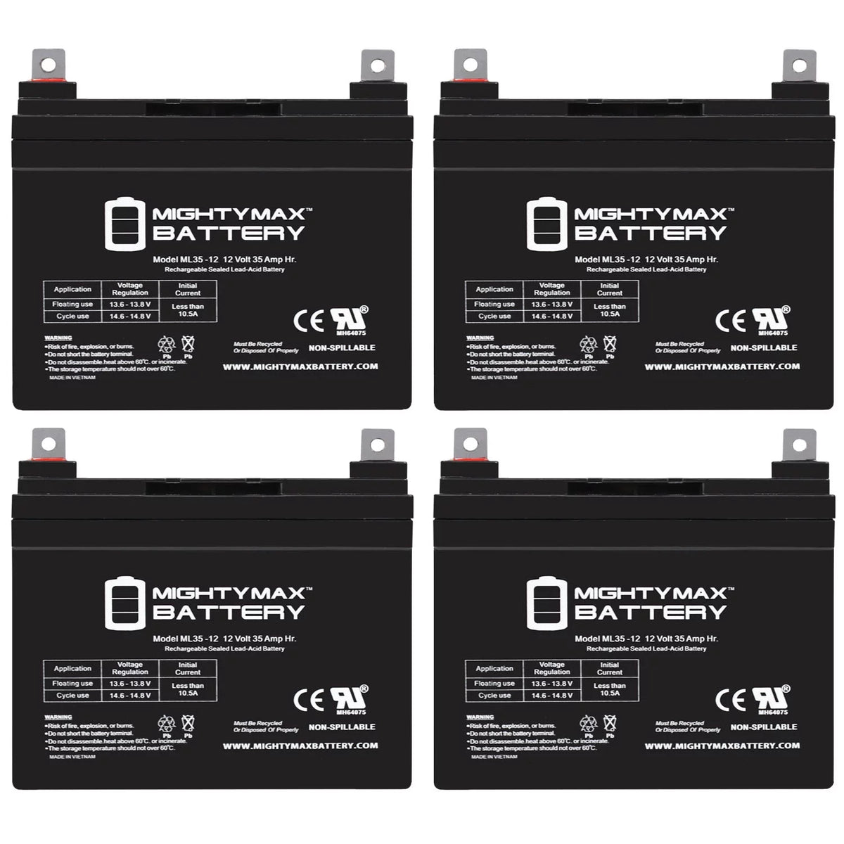 12V 35AH Sealed AGM Battery N559