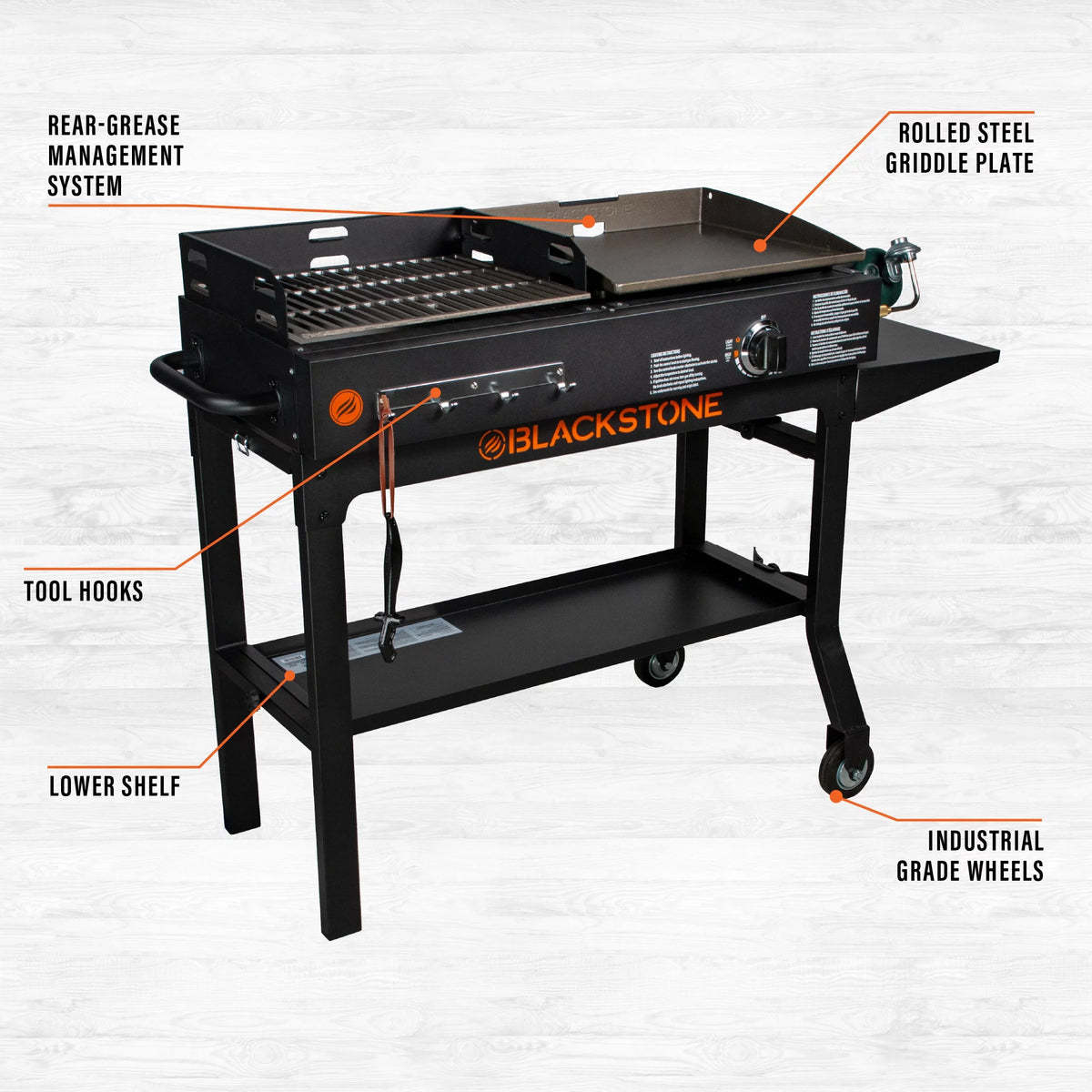 Propane Griddle and Charcoal Grill Combo D8917