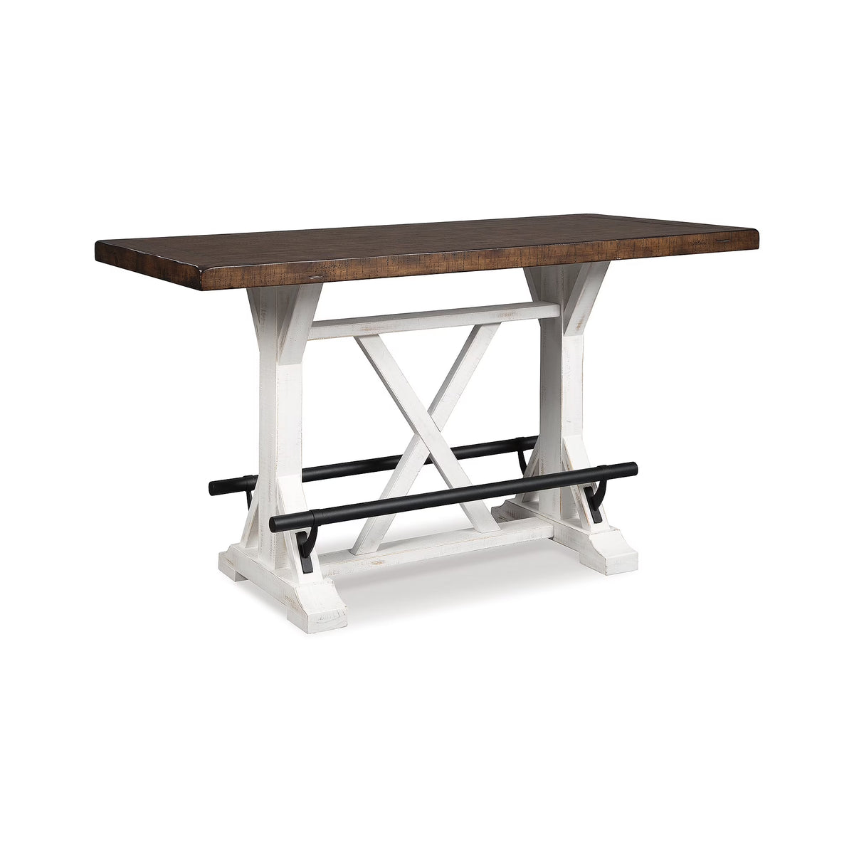 White/Brown Counter Height Dining Table V653