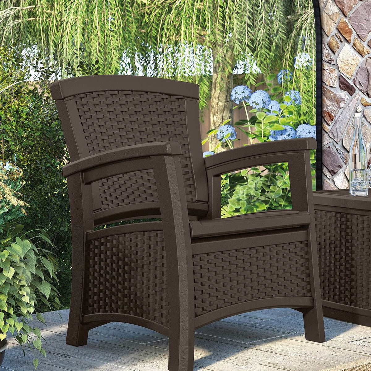 Resin Club Chair with Storage A291127