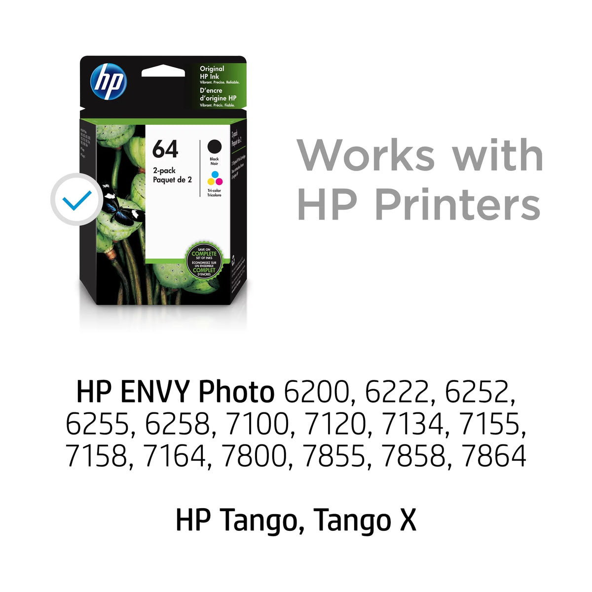Black Tri-color Ink Cartridges 2-pack H73462