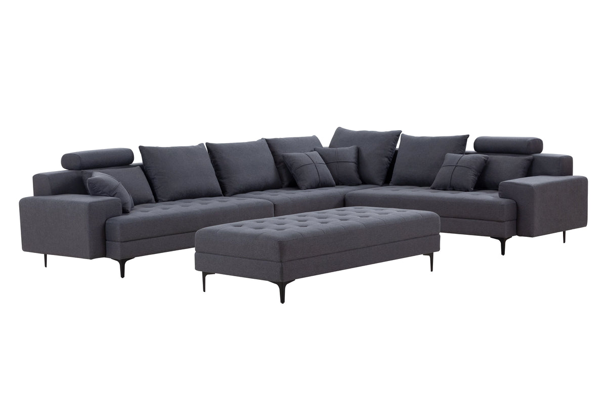 Oversized U Shaped Modular Sectional Sofa with Storage Ottoman M183821