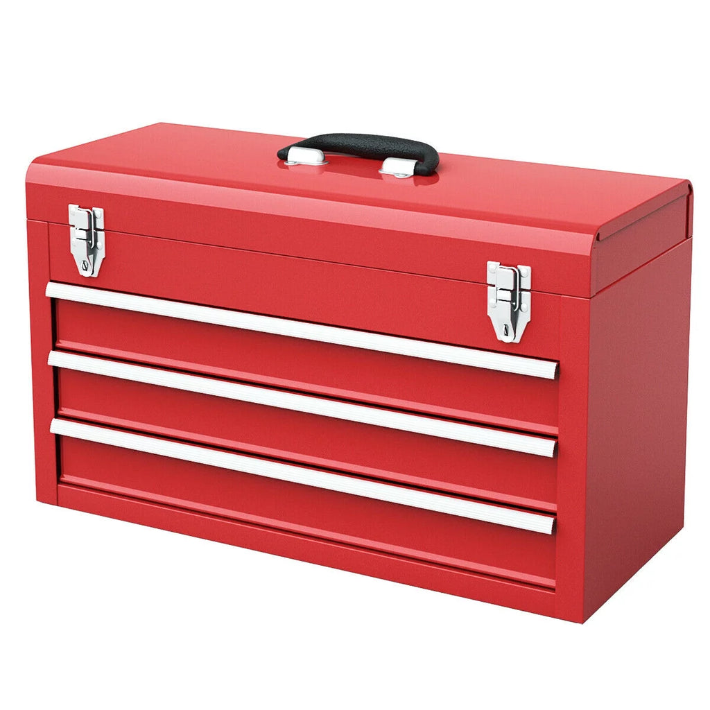 Portable 3 Drawers Red Tool Chest K64463