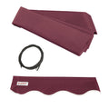 20 x 10 ft. Retractable Awning Fabric Replacement Burgundy I19686