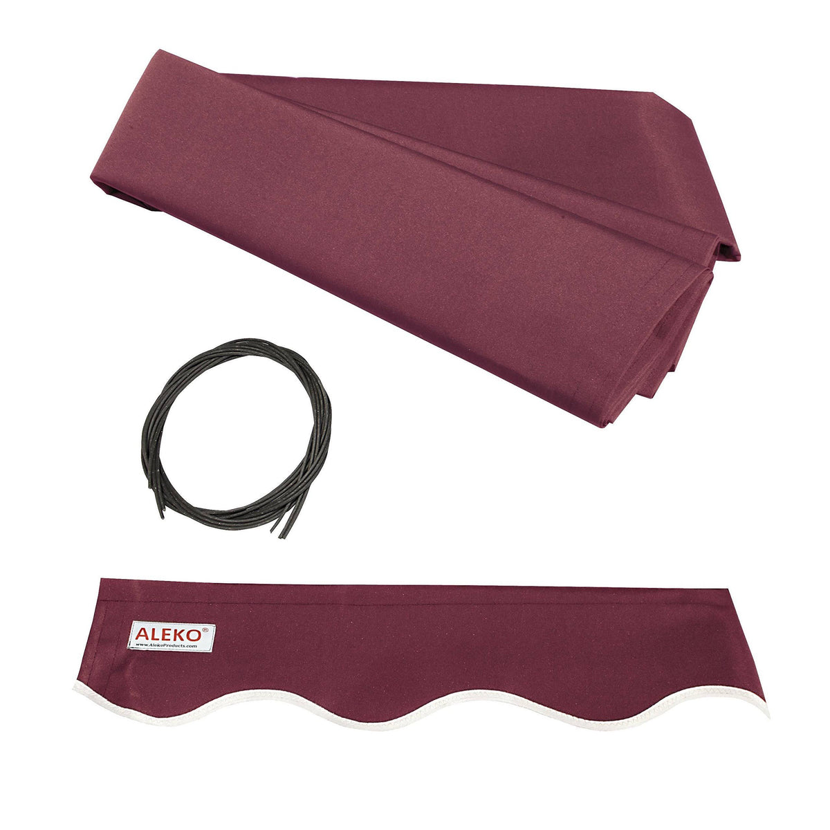 20 x 10 ft. Retractable Awning Fabric Replacement Burgundy I19686