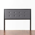 Queen Gray Upholstered Metal Headboard R849