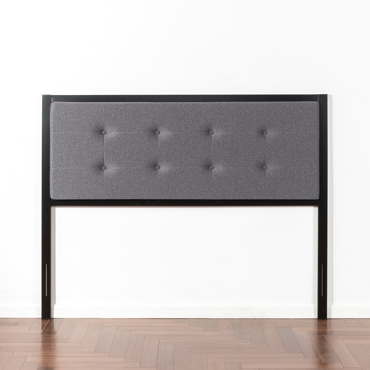 Queen Gray Upholstered Metal Headboard R849