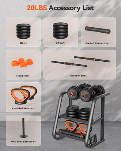 Adjustable Dumbbells Free Weight Set with Connector Q127
