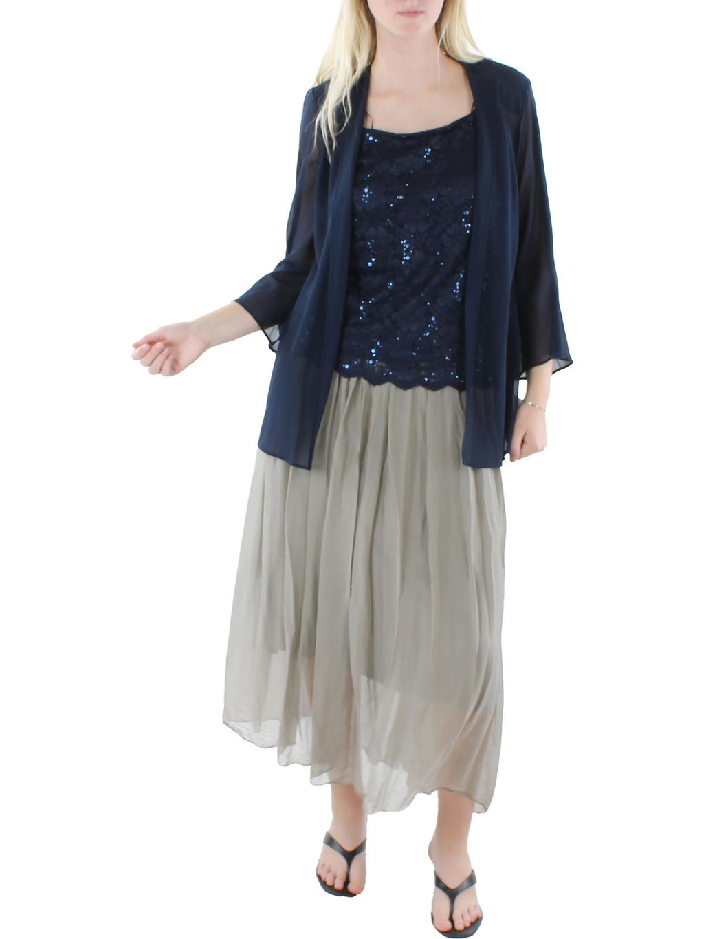 Chiffon 2PC Duster Blazer D66672