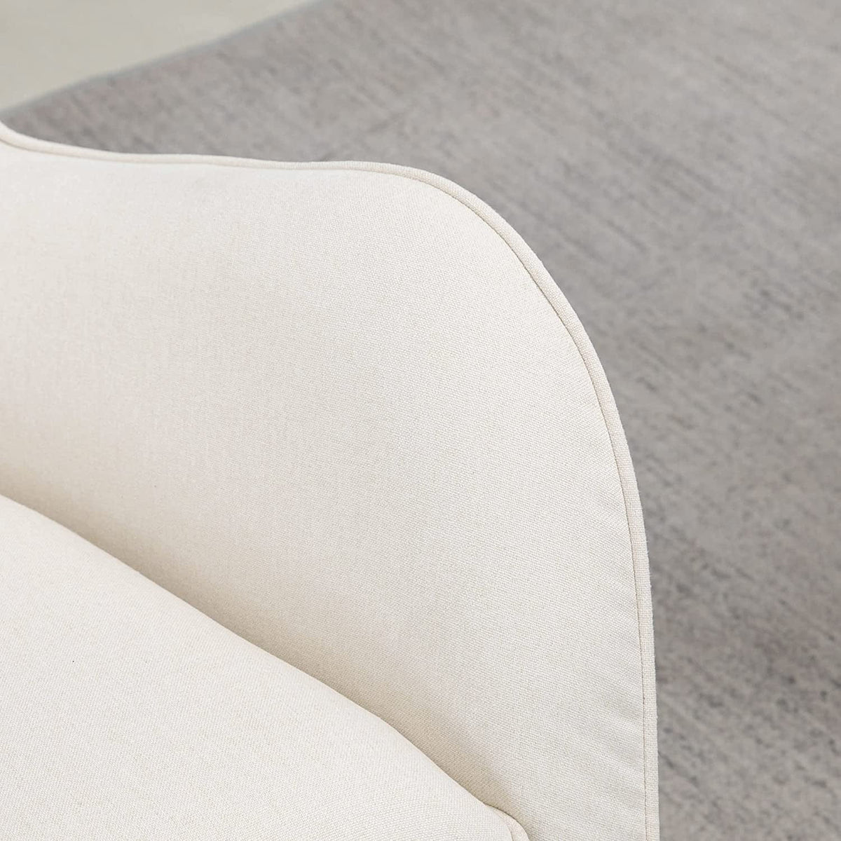 Cream White Fabric Rocking Chair A488712