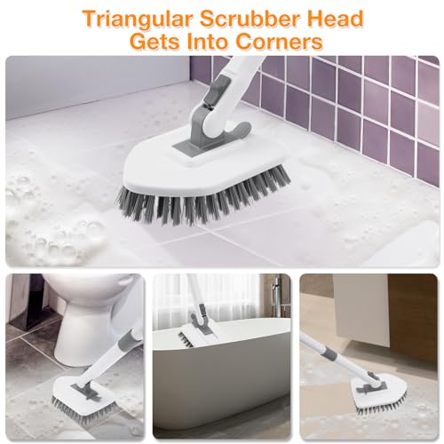4 in 1 Long Handle Shower Scrubber Brush H6571