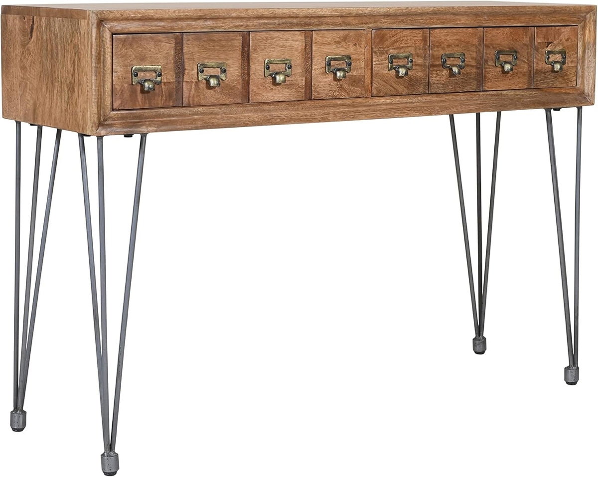 Solid Wood Console Table with Apothecary Drawers Z94658