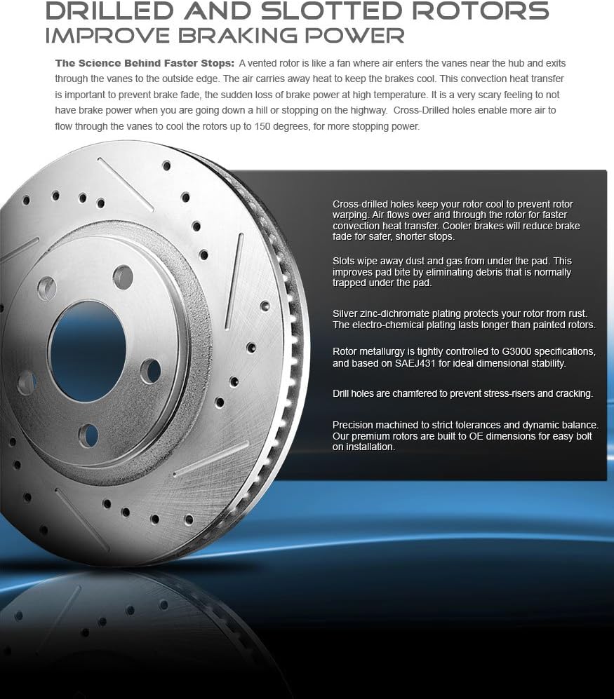 FRONT 355mm + REAR 365mm 6 Lug Rotors G777