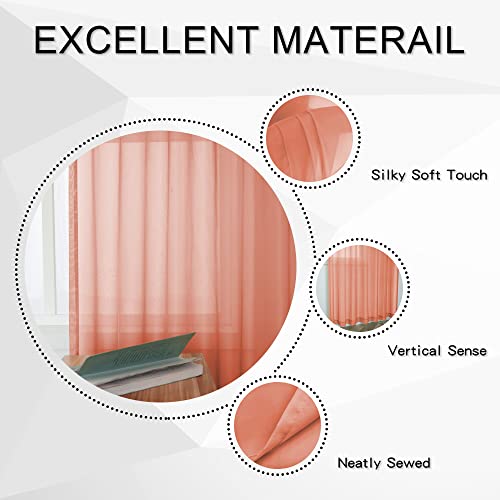Dusty Blue Tab Top Semi Sheer Curtains, 52 x 72 inches, 2 Panels T8459