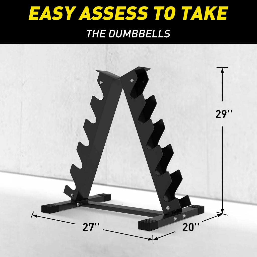 Rubber Hex Dumbbell Set with Racks U885