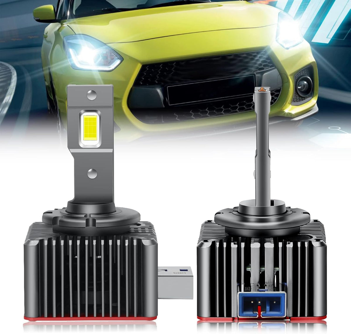 D8S LED Headlight Bulbs 8600LM 6000K 70W R6848