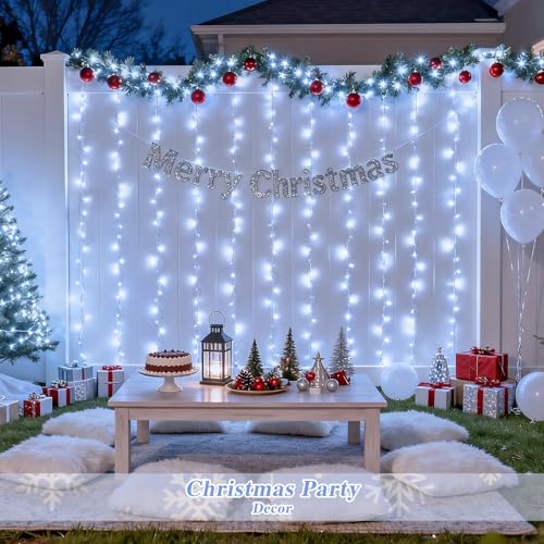 200 LED Warm White Christmas Curtain Lights U89666