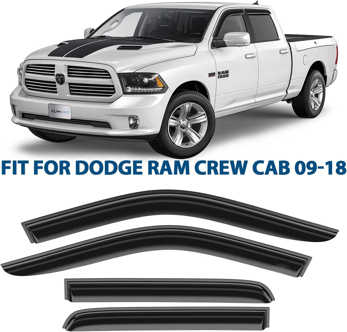 Dark Smoke Tape-on Window Deflectors 4 pcs A356379