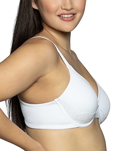 Women's Full Figure Beauty Back Smoothing Bra with Lace, Lightly Lined Cups up to DD I44556