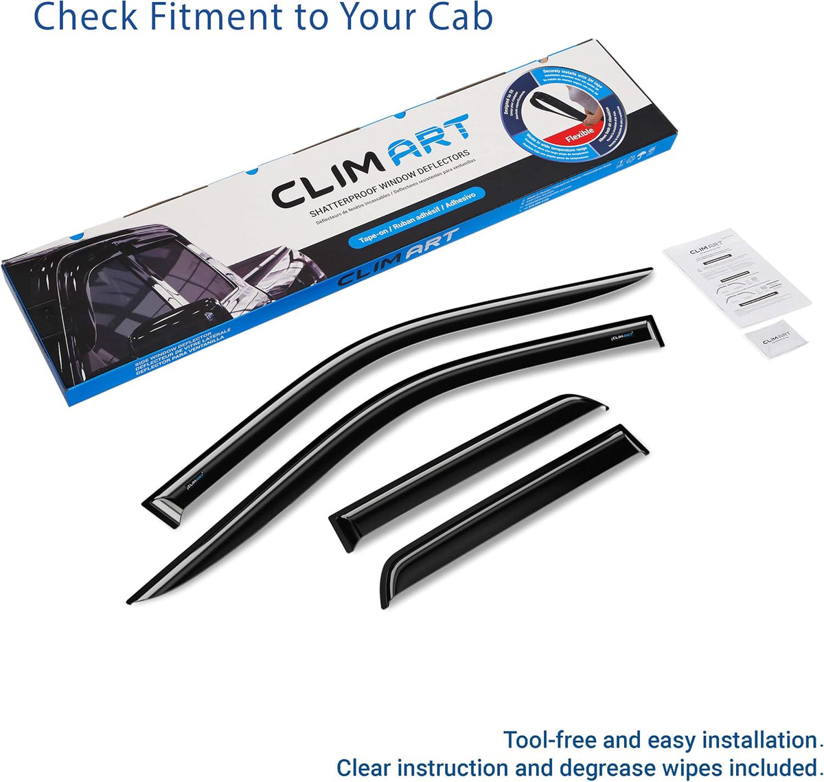 Dark Smoke Tape-on Window Deflectors 4 pcs A356379