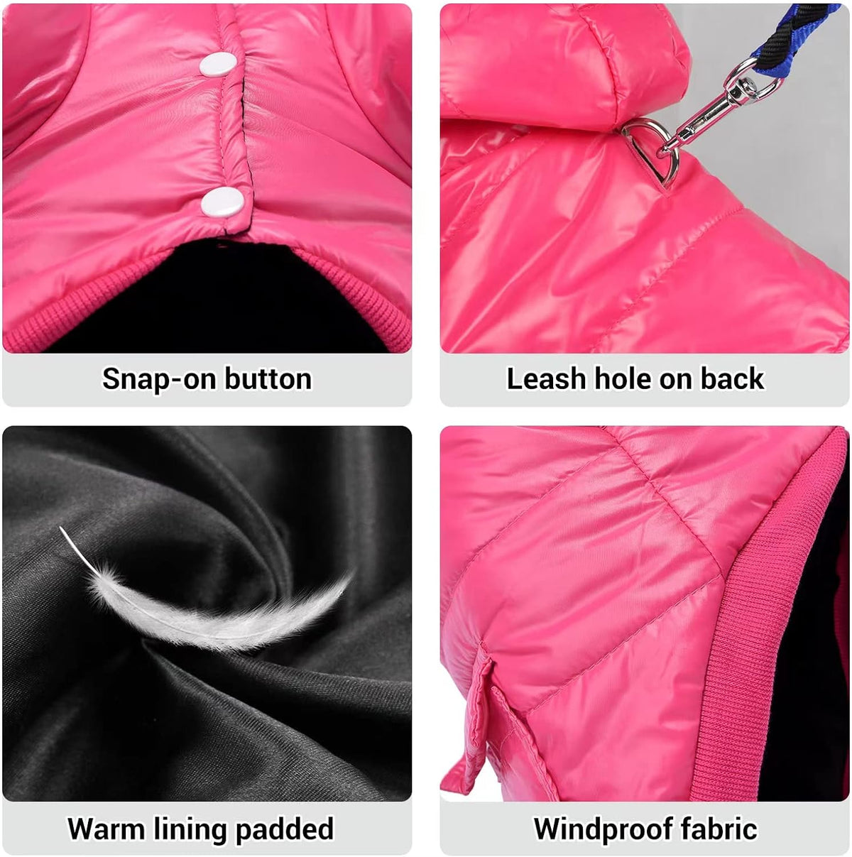 Pink Dog Winter Coat Puffer Jacket C585082