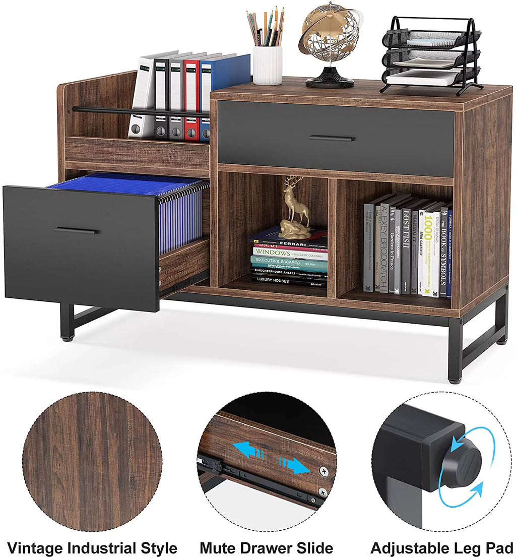 2 Drawer Wood Filing Cabinet G564925