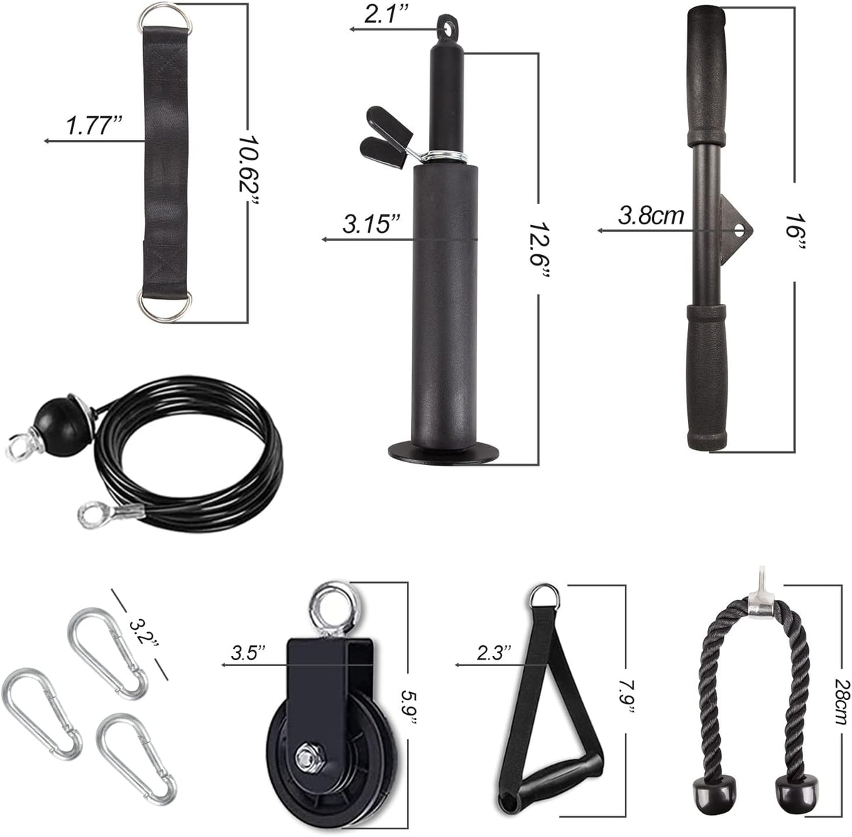 Weight Cable Pulley System Gym Cable Pulley Attachments Home Gym Equipment I434