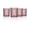11 oz Pink Double Old Fashion Glass Set of 4 U462089