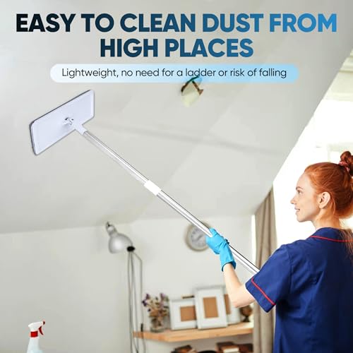 Mop and Bucket with Wringer Set, Flat Mop with 3 Washable Microfiber Pads M445569
