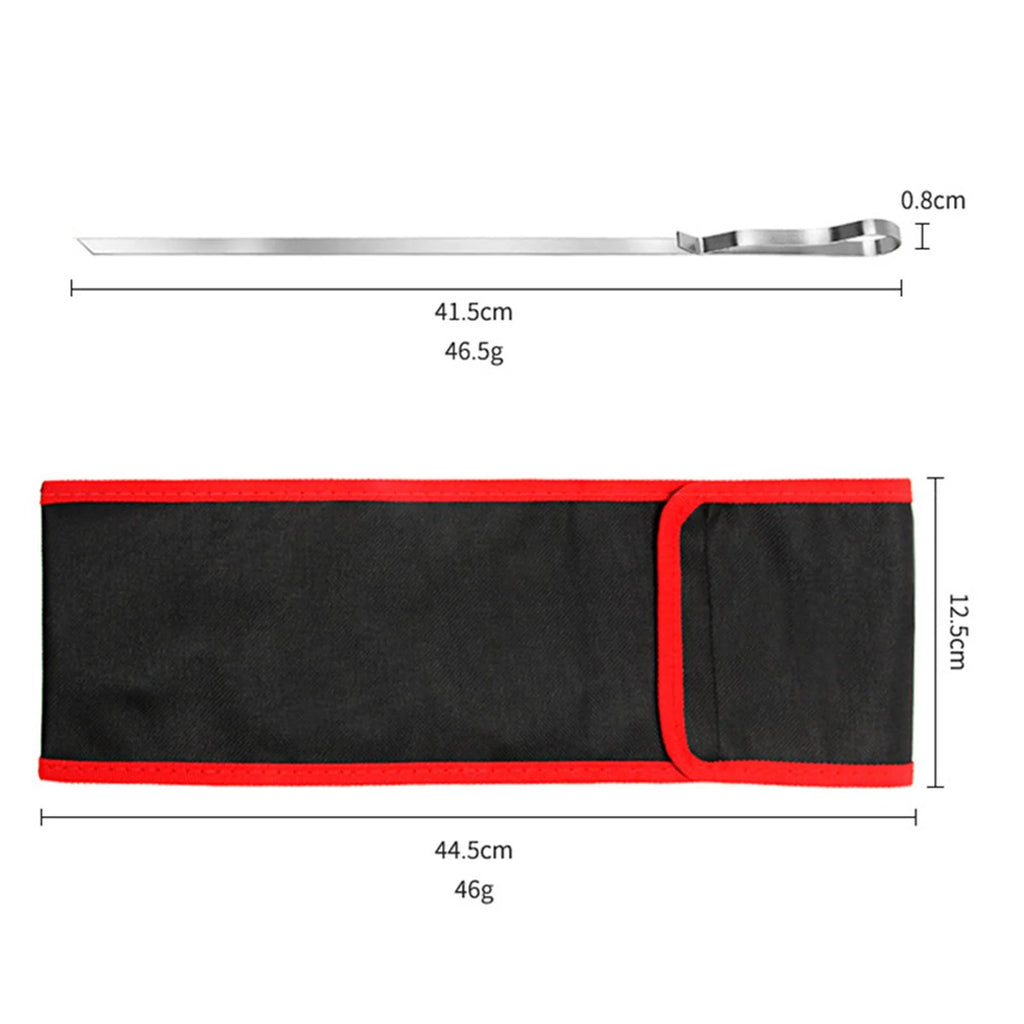 10 Pieces Barbecue Skewer Fork with Cloth Bag P72048