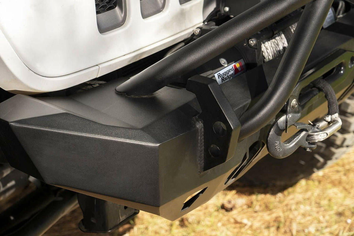 Textured Black Steel Stubby Front HD Bumper G717