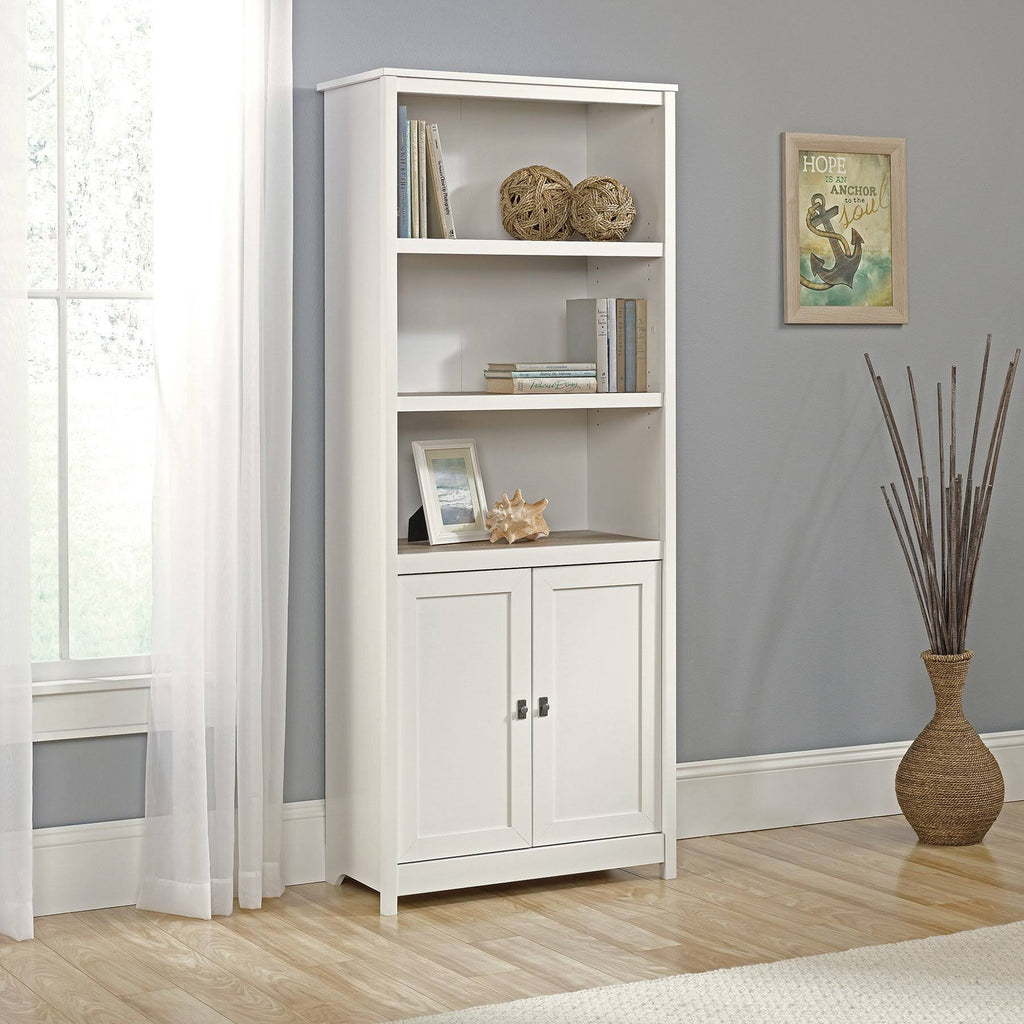 Soft White Library with Doors W46350