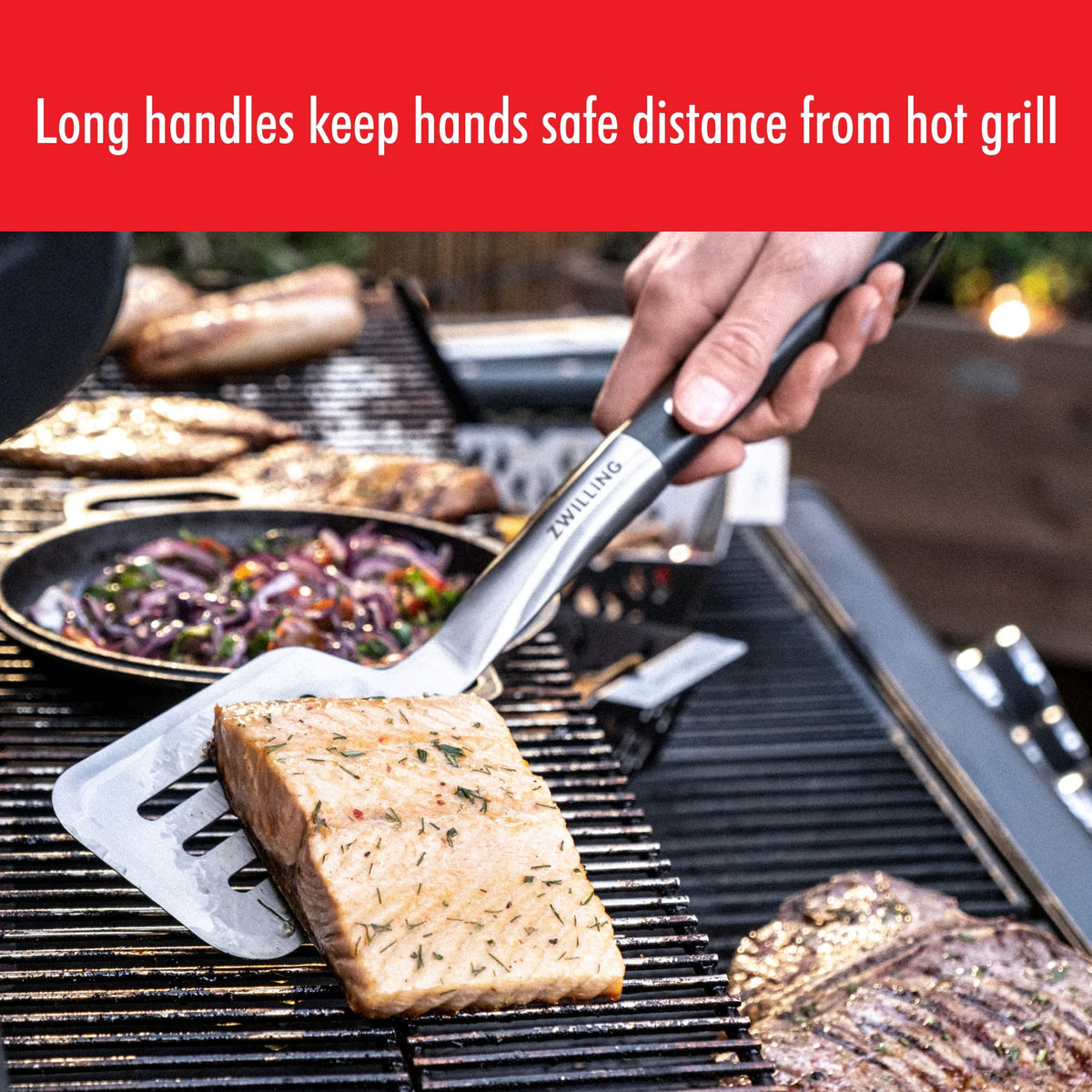17-inch Stainless Steel Grill Spatula with Serrated Edge F4931