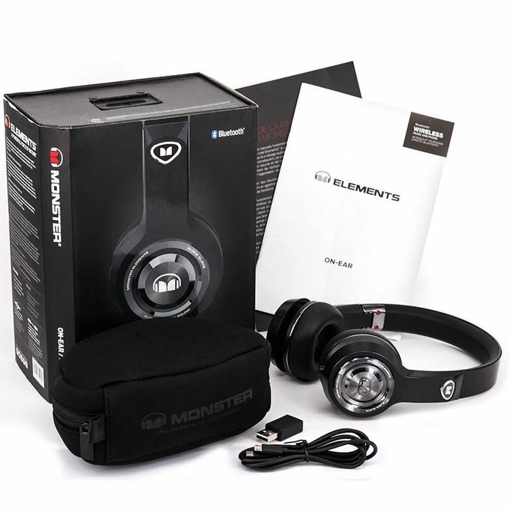 Black Slate On-Ear Wireless Bluetooth Headphones Y527