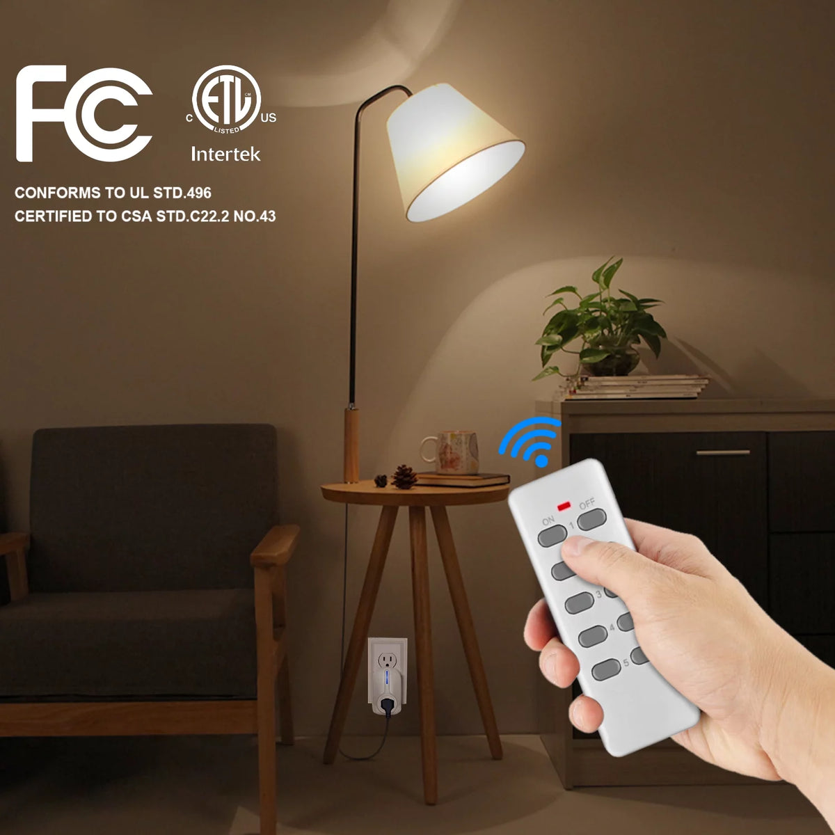 5 Pack Wireless Remote Control Power Outlet L406